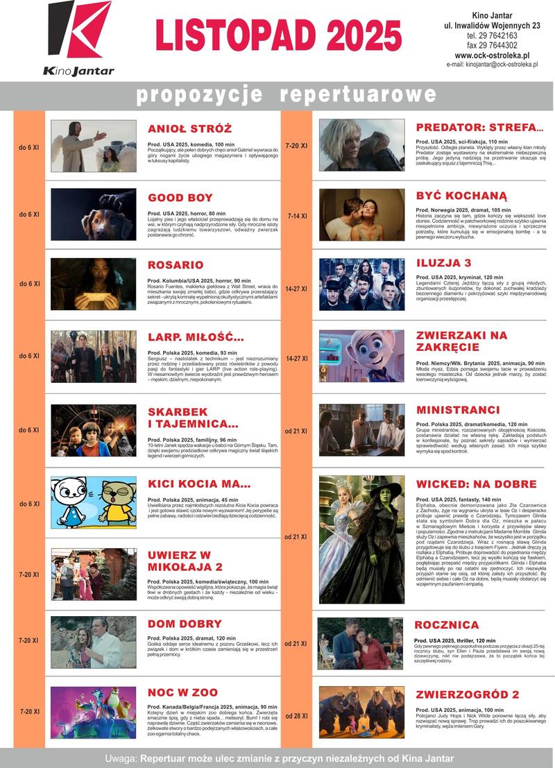 Listopad w kinach: Premiera, których nie możesz przegapić w tym miesiącu